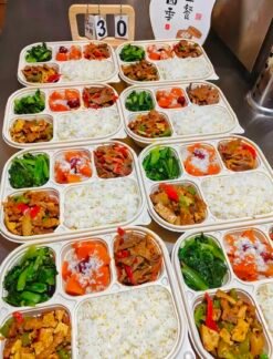 Chinese-style boxed lunch